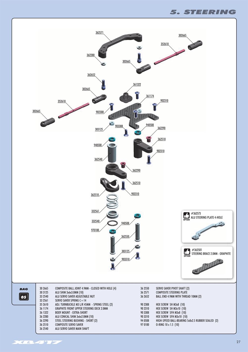Xray - XB4 2017 (XB4'17) - 4WD - Manual - Page 27
