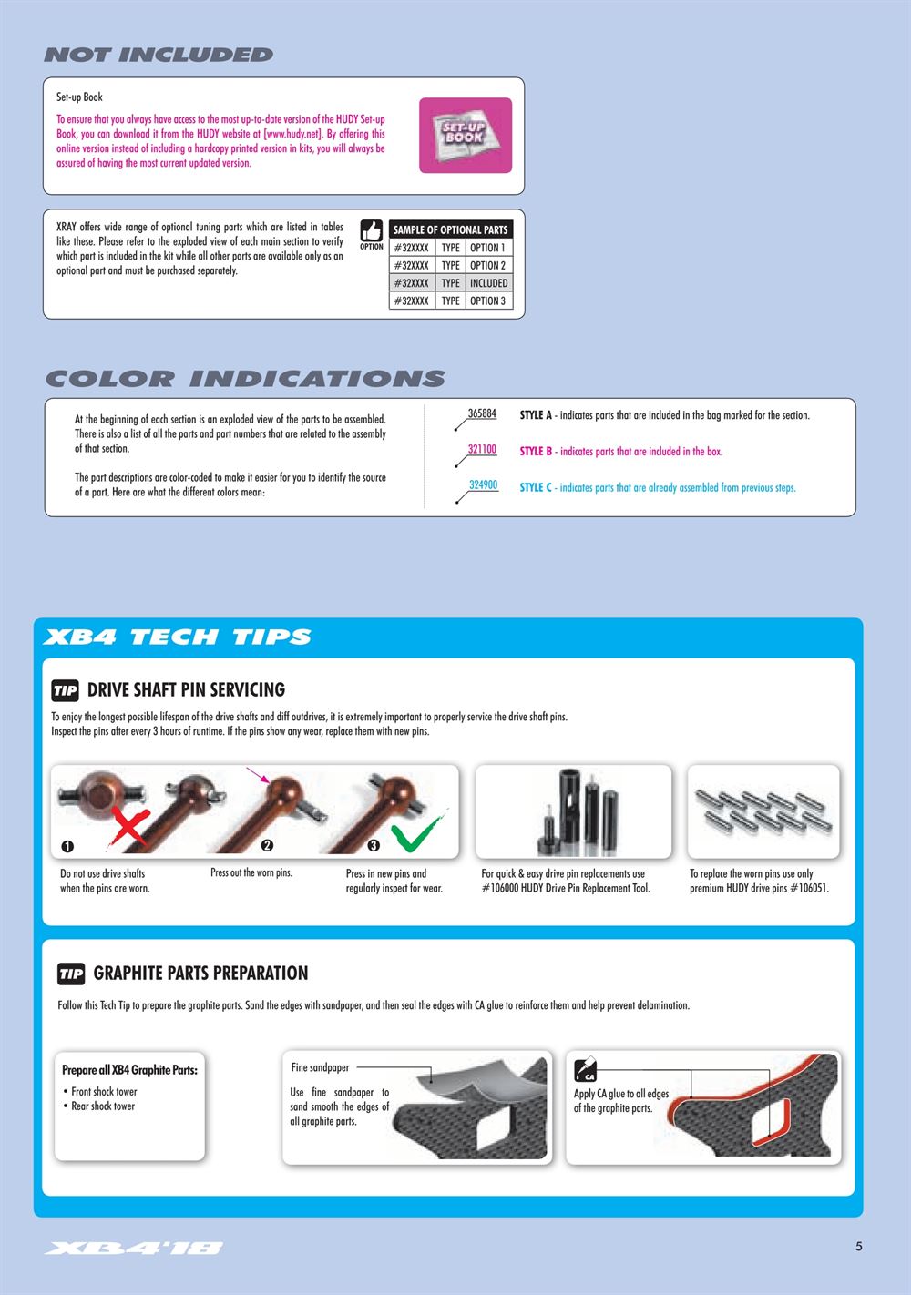 Xray - XB4 2018 (XB4'18) - 4WD - Manual - Page 5