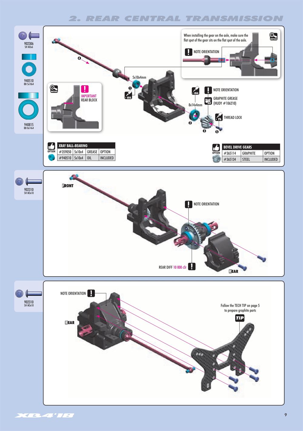 Xray - XB4 2018 (XB4'18) - 4WD - Manual - Page 9