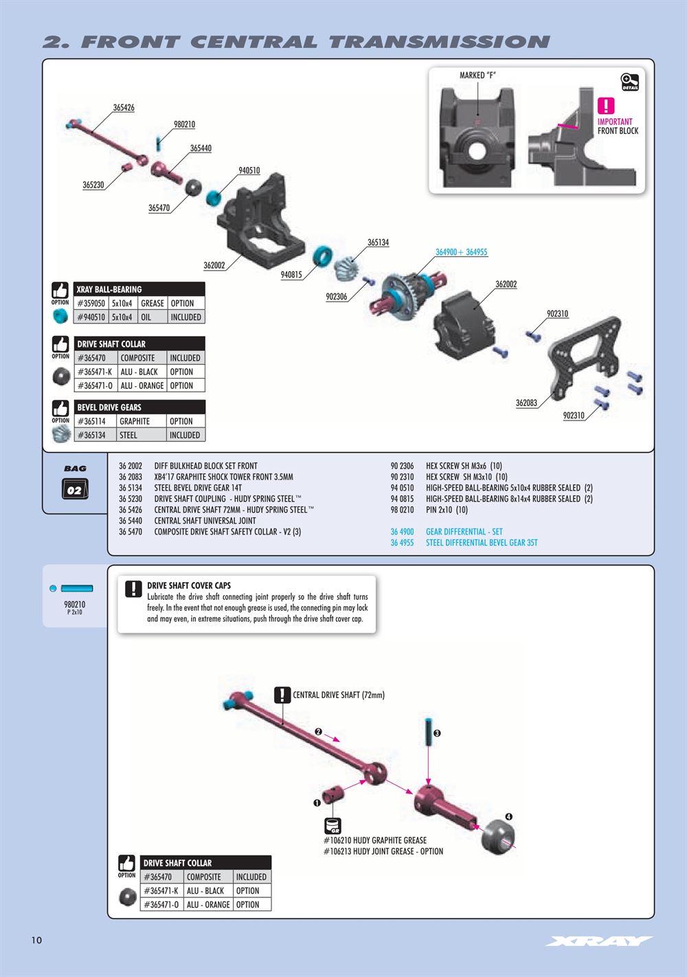 Xray - XB4 2018 (XB4'18) - 4WD - Manual - Page 10