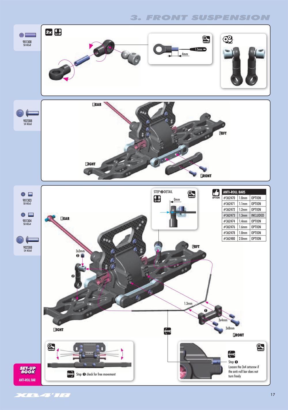 Xray - XB4 2018 (XB4'18) - 4WD - Manual - Page 17