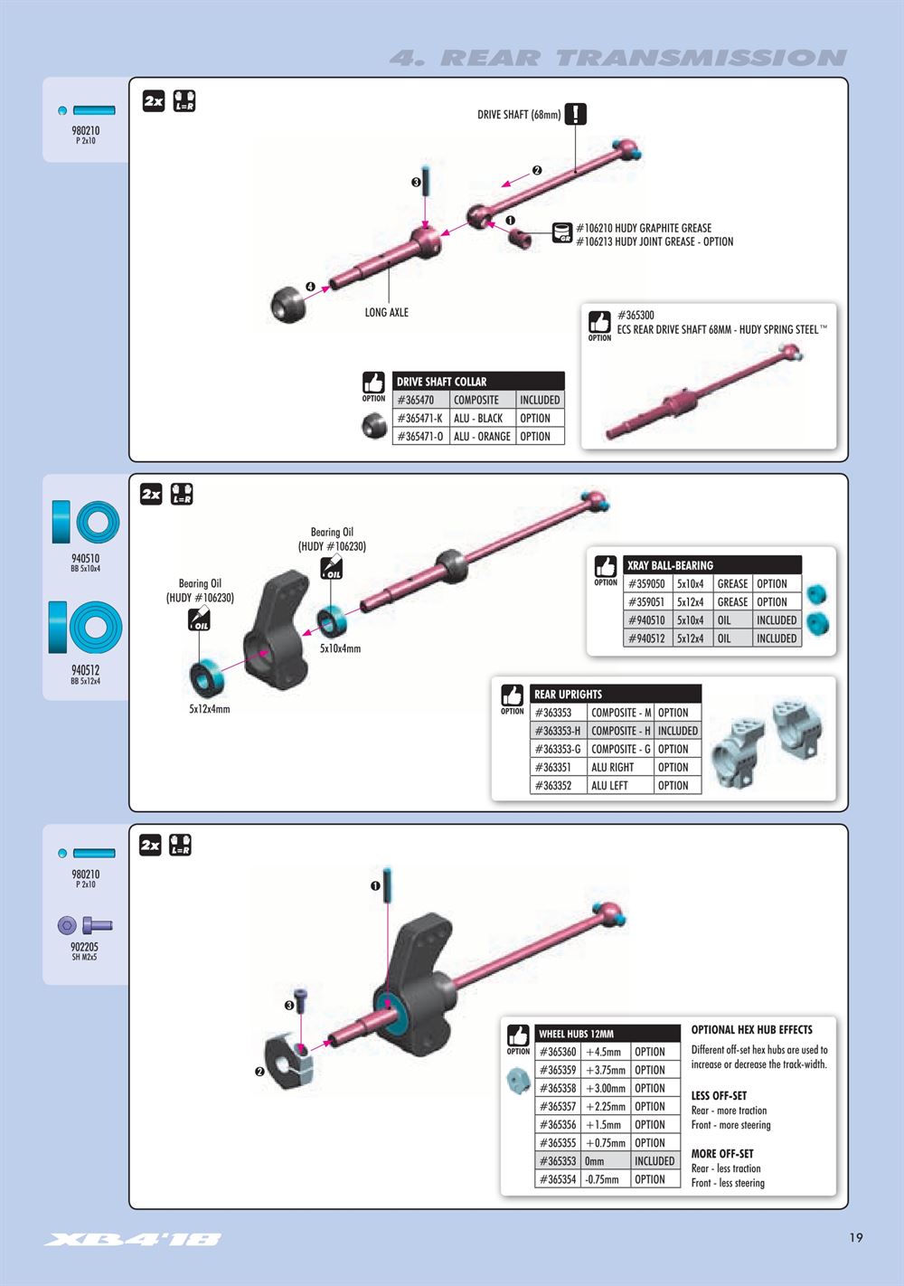 Xray - XB4 2018 (XB4'18) - 4WD - Manual - Page 19