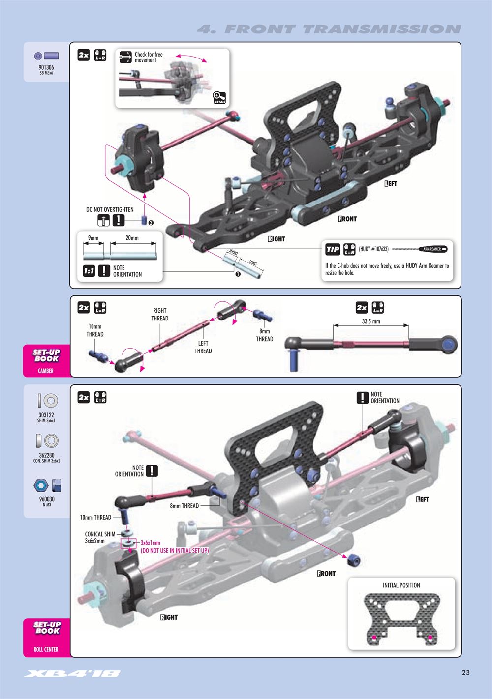 Xray - XB4 2018 (XB4'18) - 4WD - Manual - Page 23