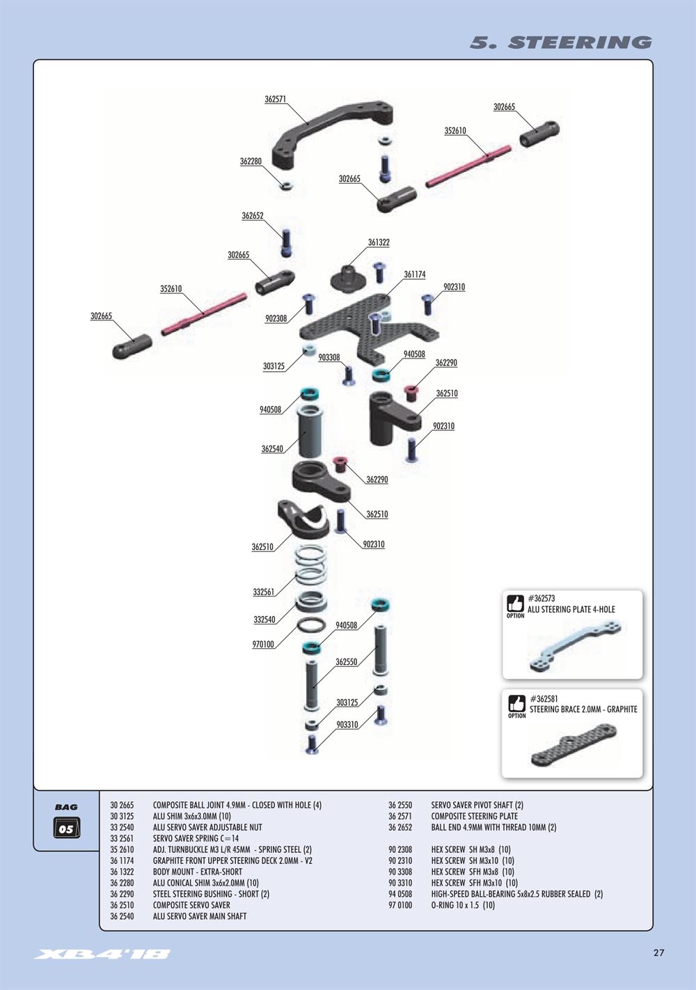Xray - XB4 2018 (XB4'18) - 4WD - Manual - Page 27