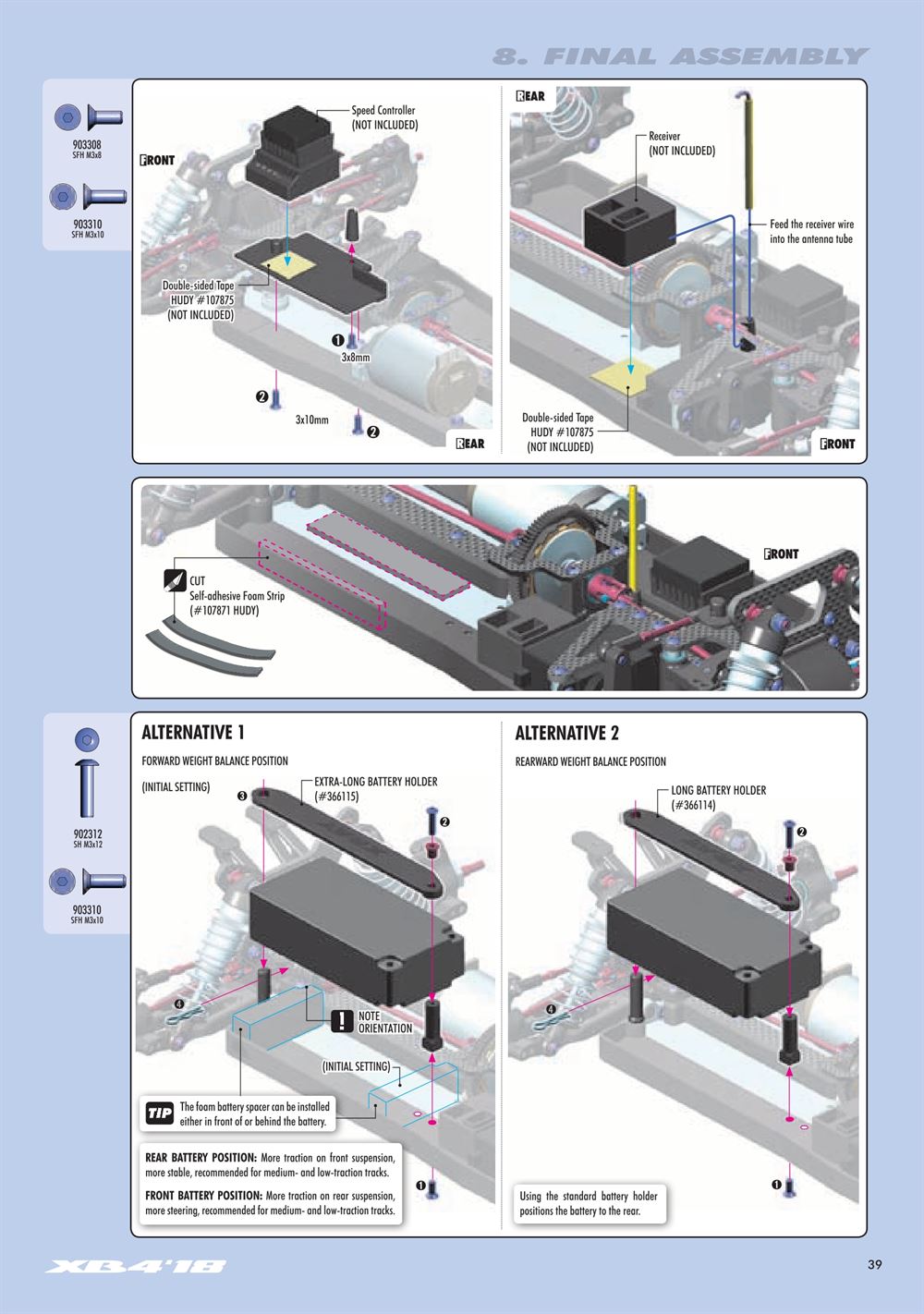 Xray - XB4 2018 (XB4'18) - 4WD - Manual - Page 39