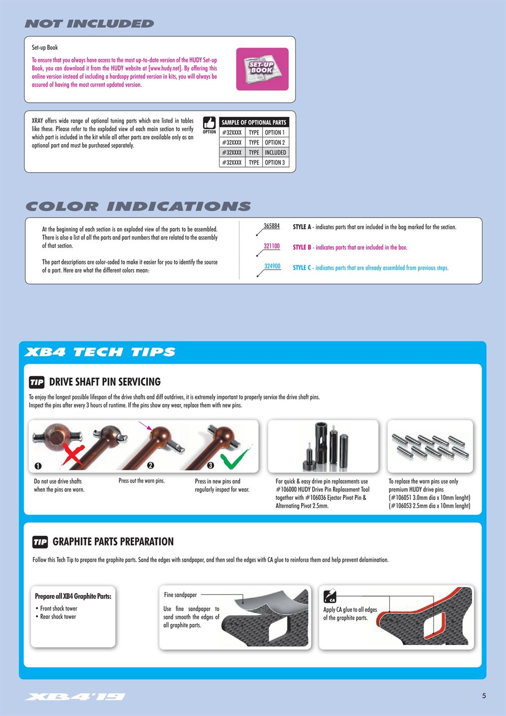Xray - XB4 2019 (XB4'19) - 4WD - Manual - Page 5