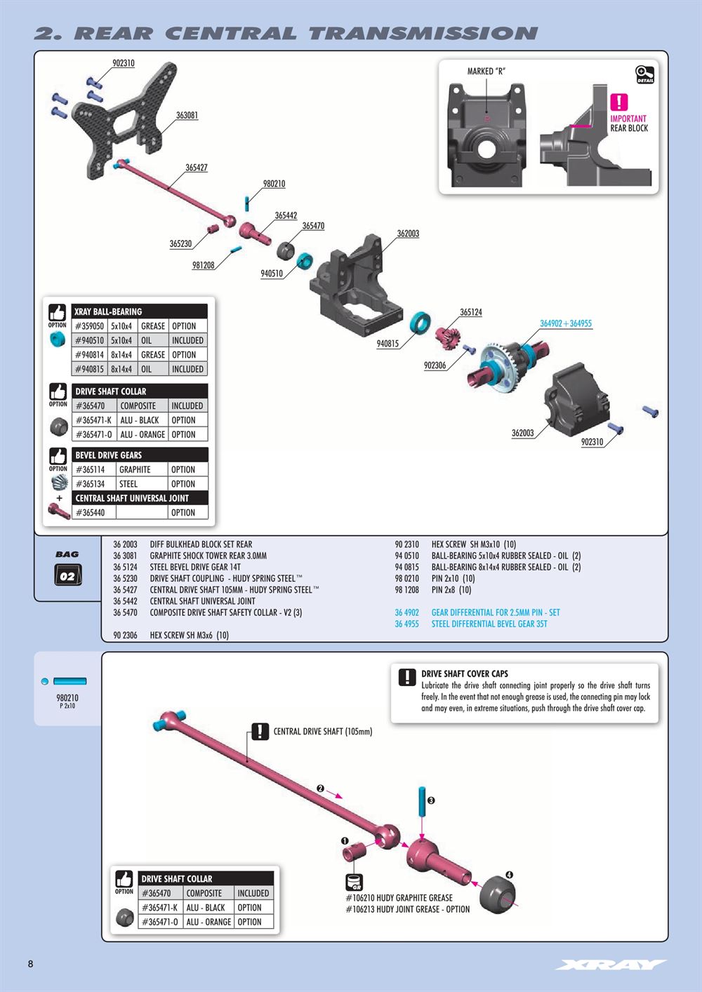 Xray - XB4 2019 (XB4'19) - 4WD - Manual - Page 8