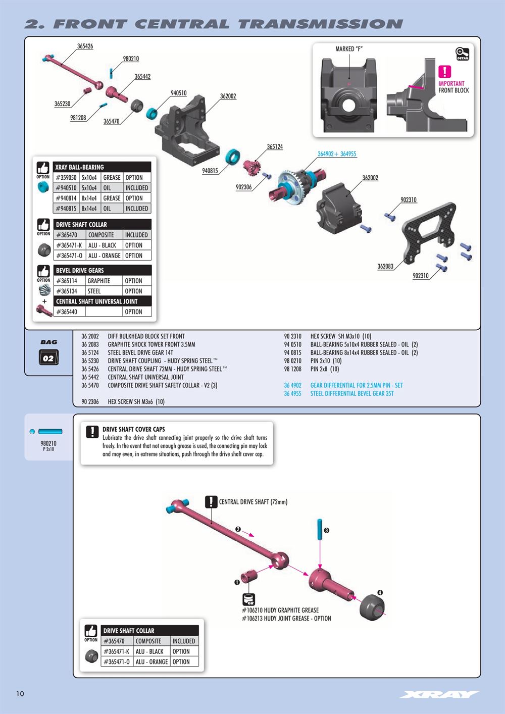 Xray - XB4 2019 (XB4'19) - 4WD - Manual - Page 10