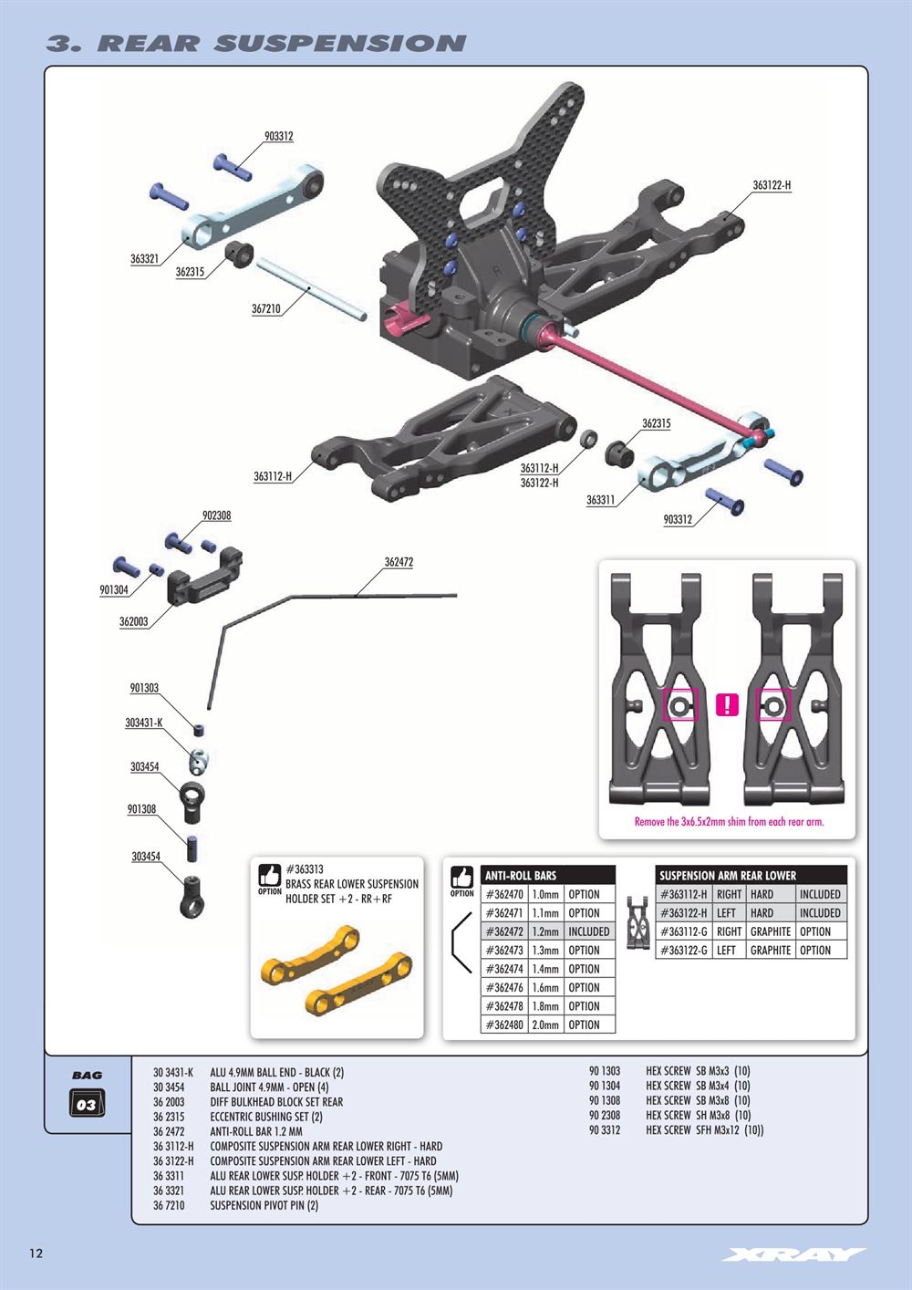 Xray - XB4 2019 (XB4'19) - 4WD - Manual - Page 12
