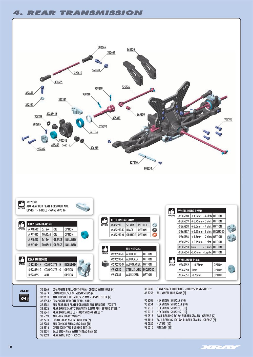 Xray - XB4 2019 (XB4'19) - 4WD - Manual - Page 18