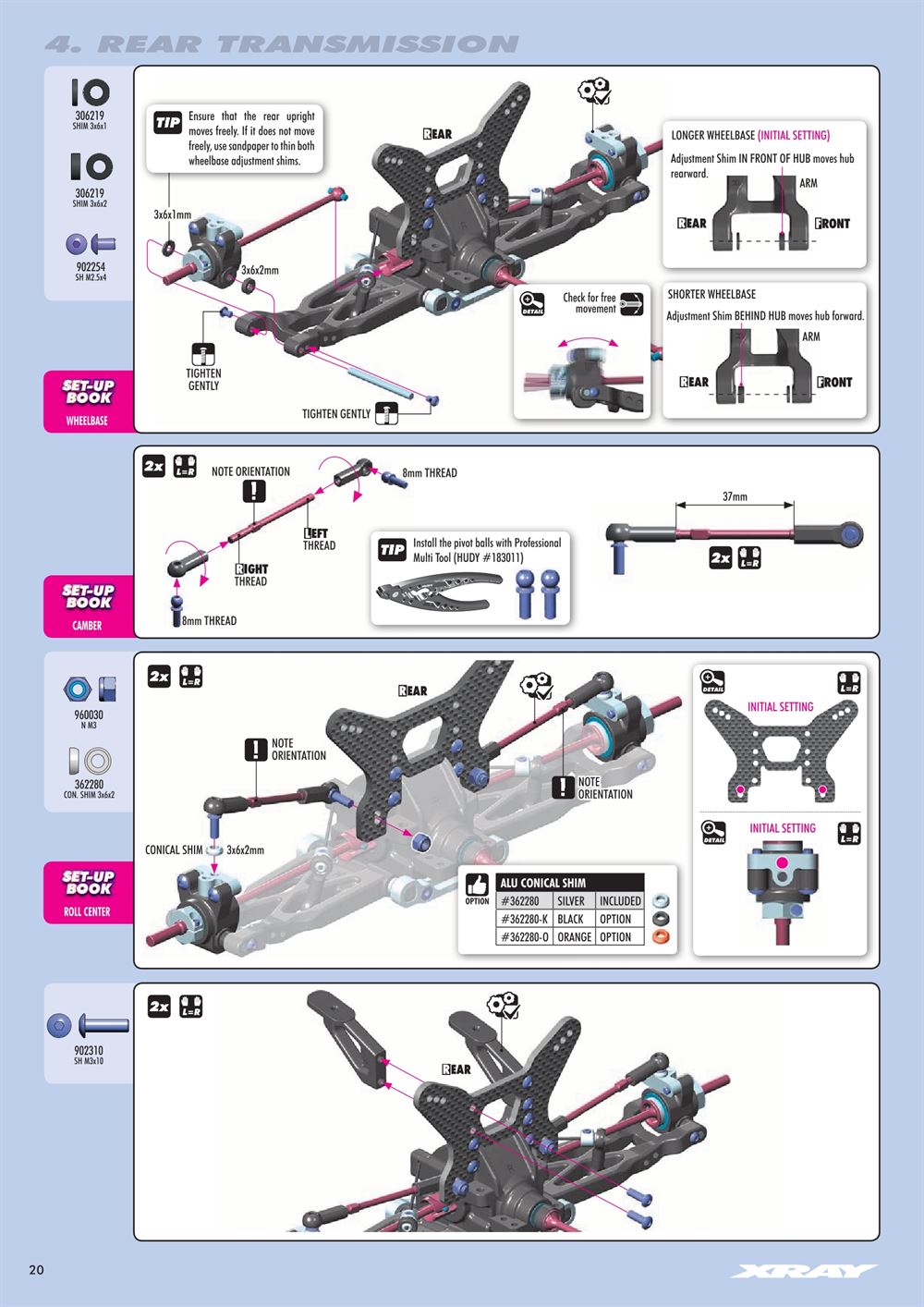 Xray - XB4 2019 (XB4'19) - 4WD - Manual - Page 20