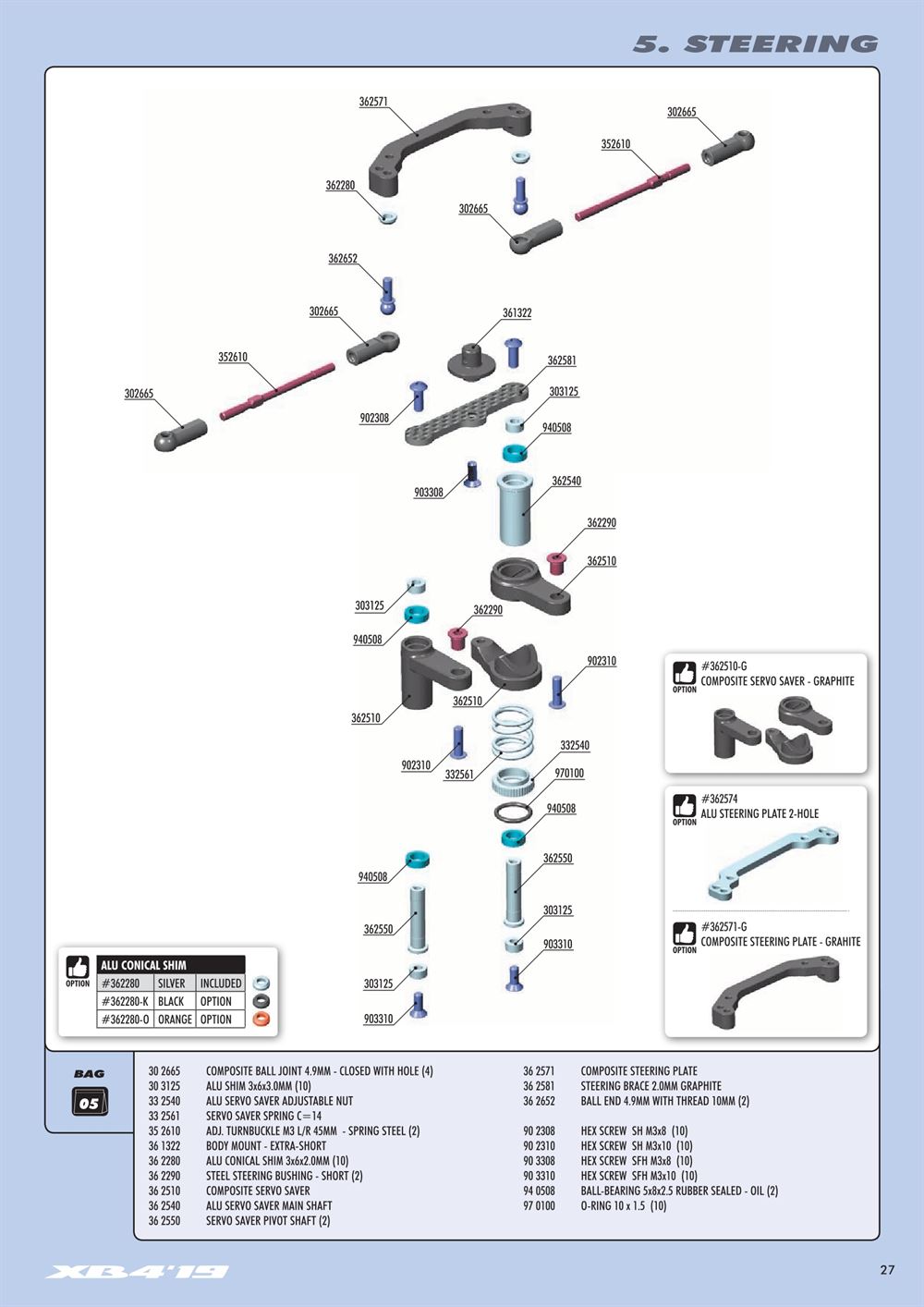 Xray - XB4 2019 (XB4'19) - 4WD - Manual - Page 27