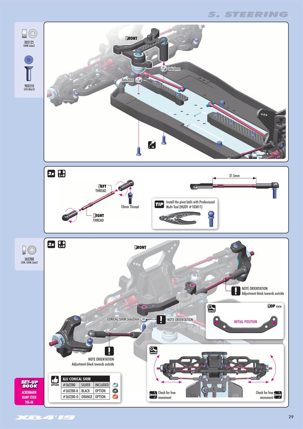 Xray - XB4 2019 (XB4'19) - 4WD - Manual - Page 29