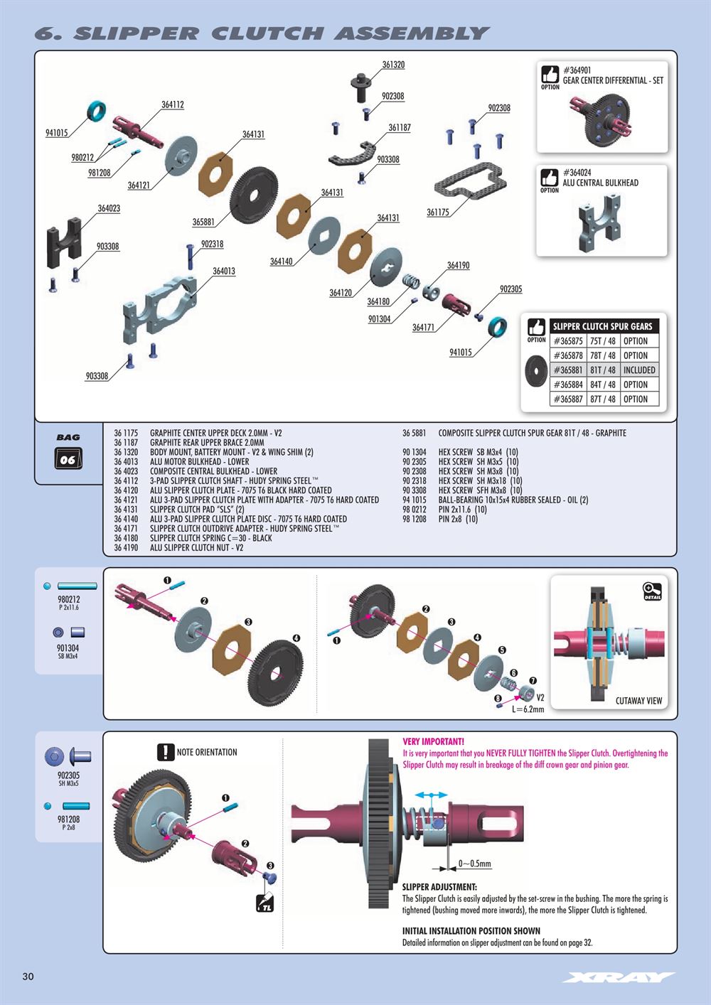Xray - XB4 2019 (XB4'19) - 4WD - Manual - Page 30