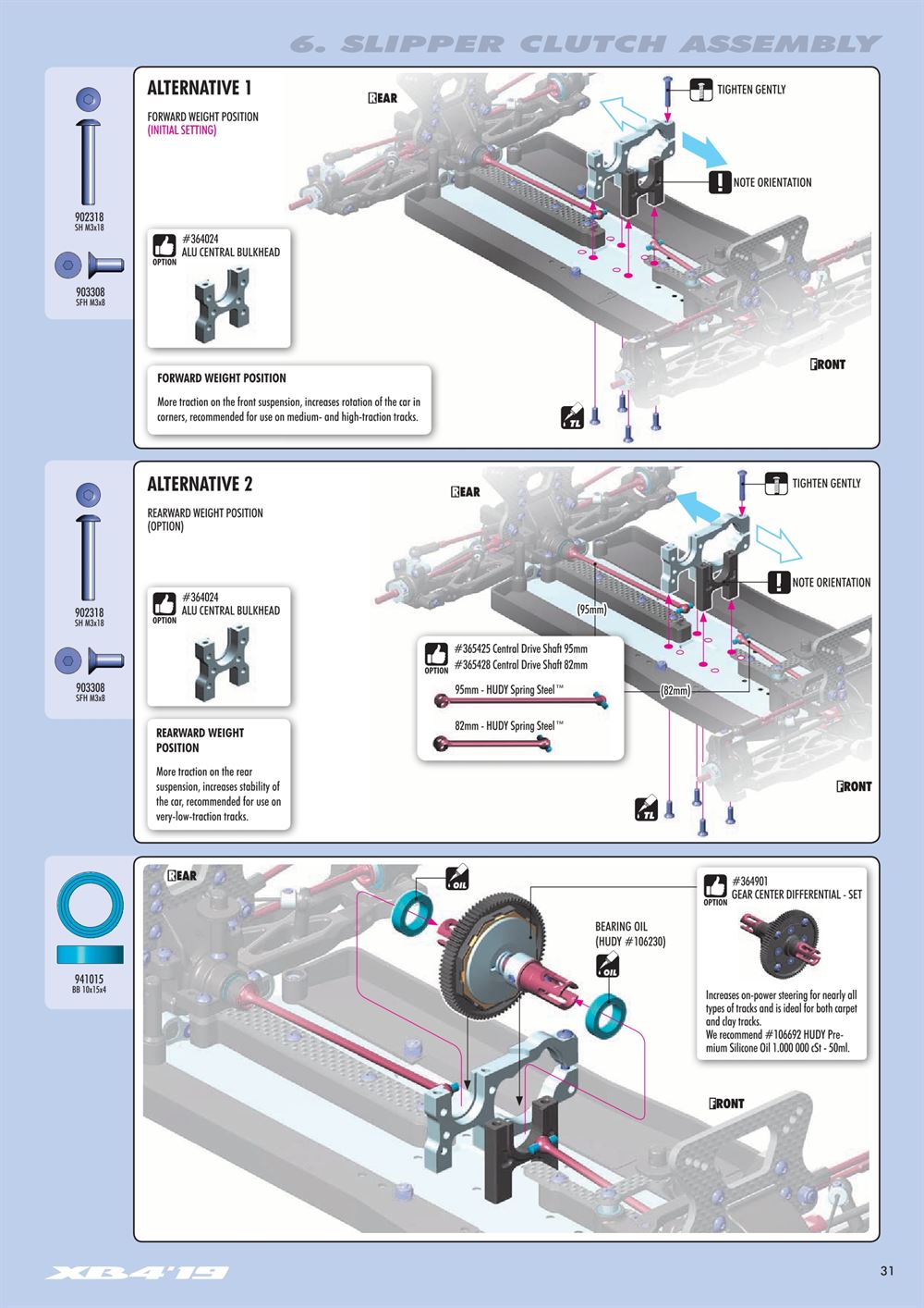 Xray - XB4 2019 (XB4'19) - 4WD - Manual - Page 31