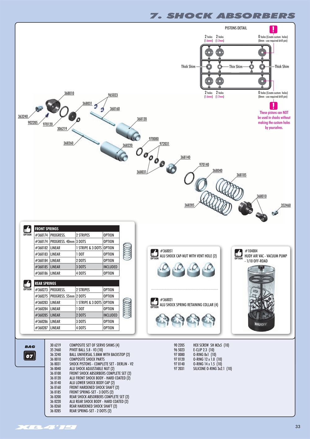 Xray - XB4 2019 (XB4'19) - 4WD - Manual - Page 33