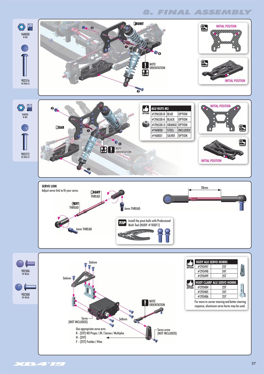 Xray - XB4 2019 (XB4'19) - 4WD - Manual - Page 37