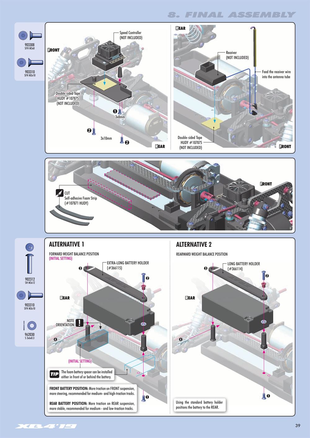 Xray - XB4 2019 (XB4'19) - 4WD - Manual - Page 39