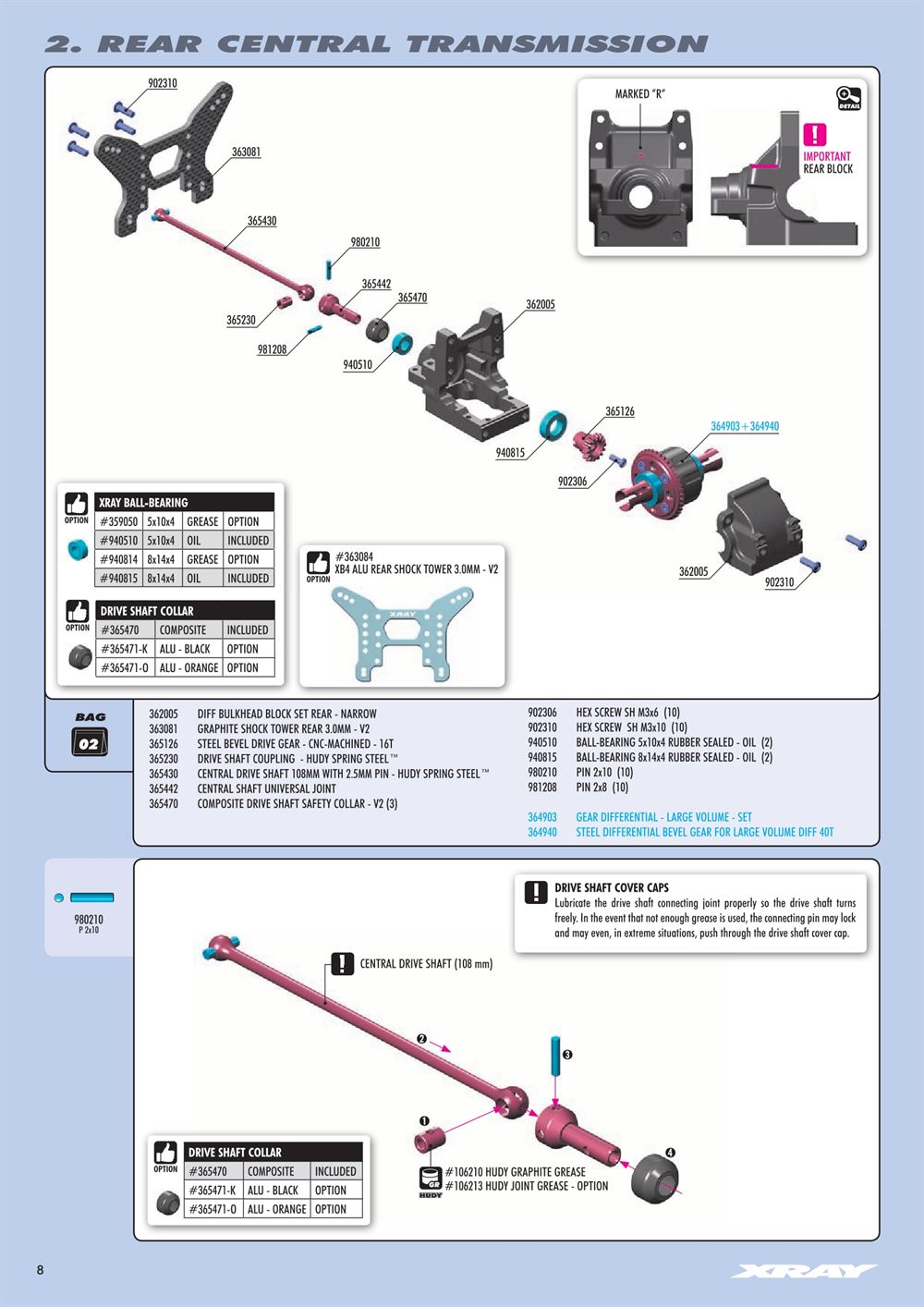 Xray - XB4 2020 (XB4'20) - 4WD - Manual - Page 8