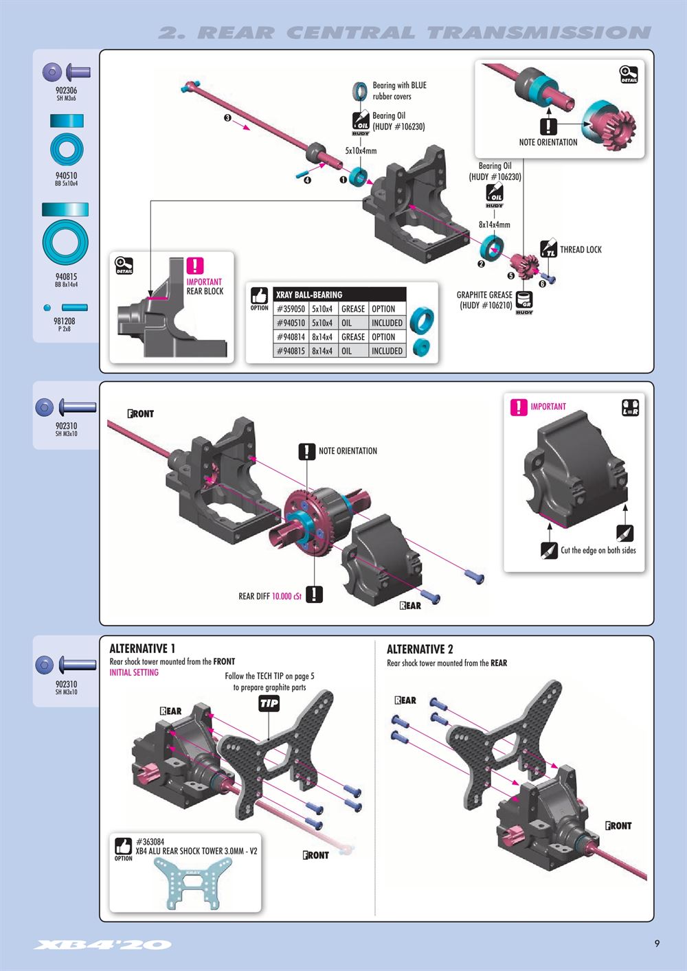 Xray - XB4 2020 (XB4'20) - 4WD - Manual - Page 9
