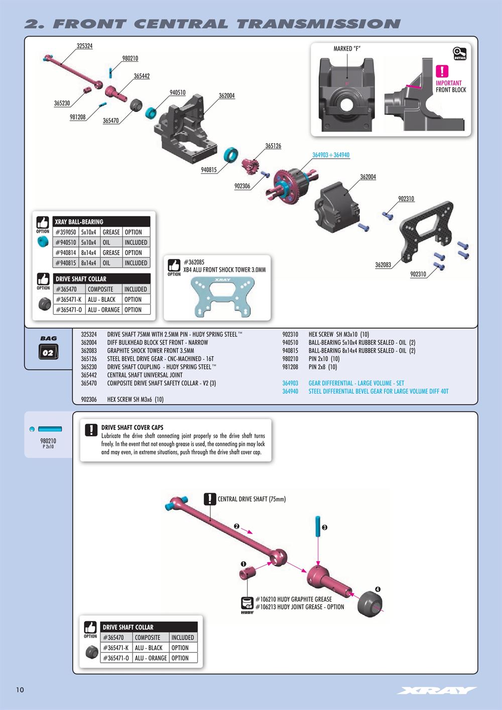 Xray - XB4 2020 (XB4'20) - 4WD - Manual - Page 10