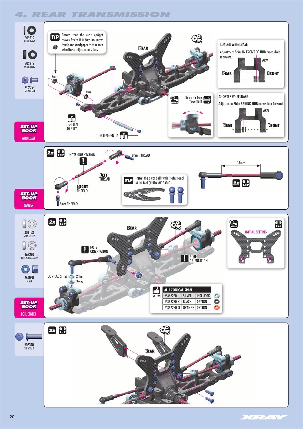 Xray - XB4 2020 (XB4'20) - 4WD - Manual - Page 20