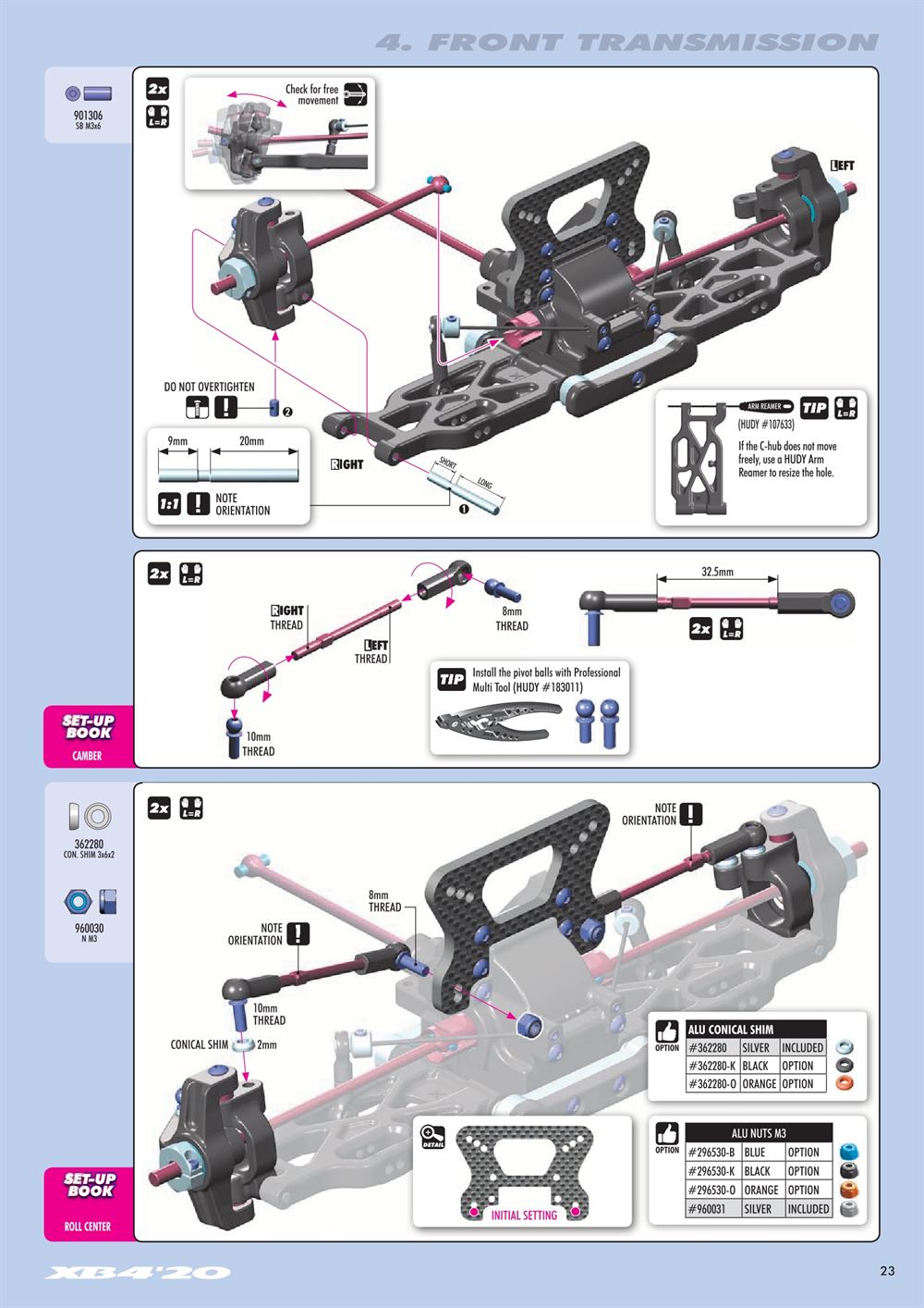 Xray - XB4 2020 (XB4'20) - 4WD - Manual - Page 23