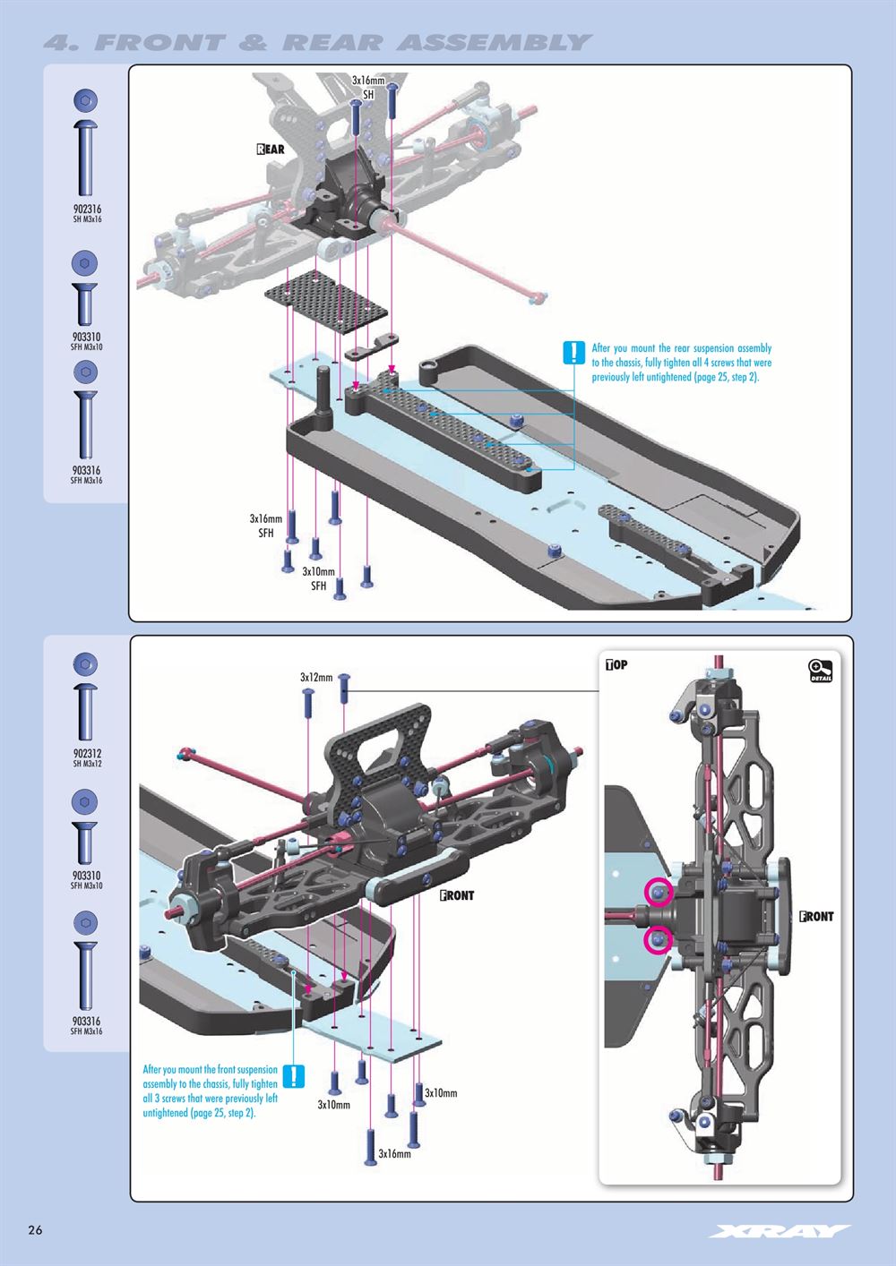 Xray - XB4 2020 (XB4'20) - 4WD - Manual - Page 26