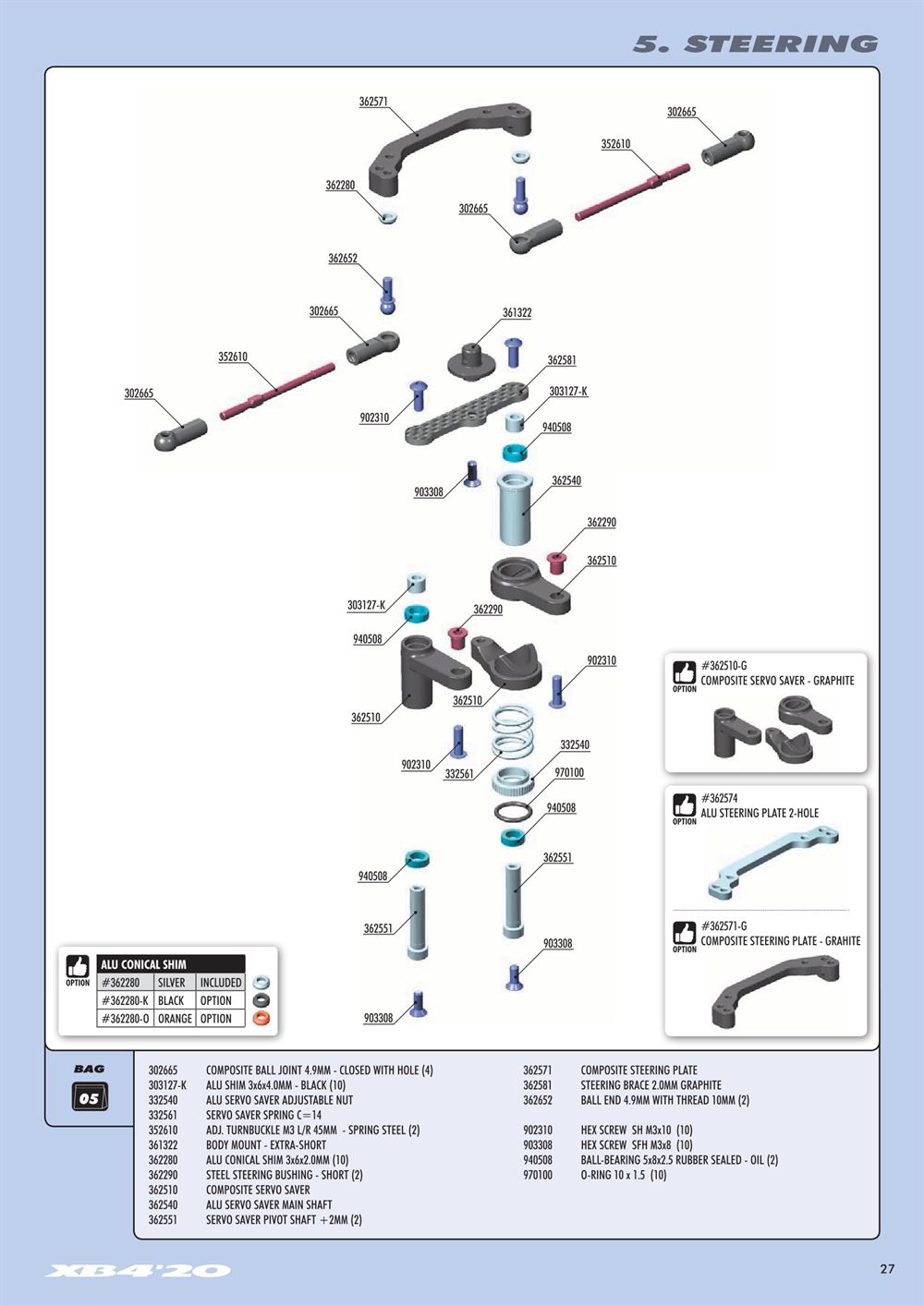 Xray - XB4 2020 (XB4'20) - 4WD - Manual - Page 27