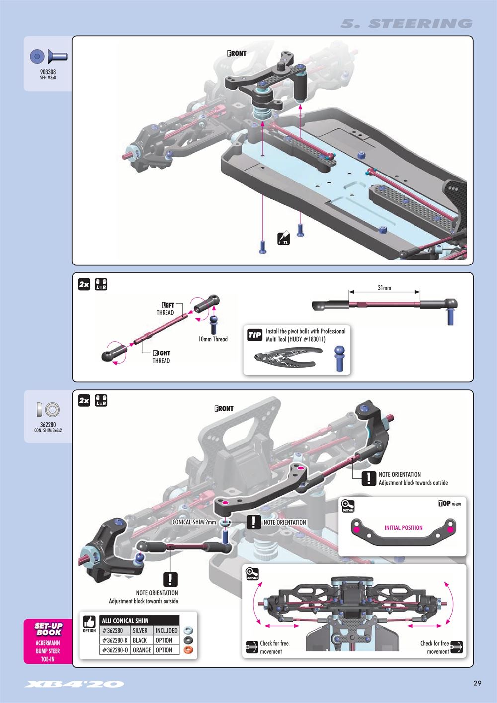 Xray - XB4 2020 (XB4'20) - 4WD - Manual - Page 29