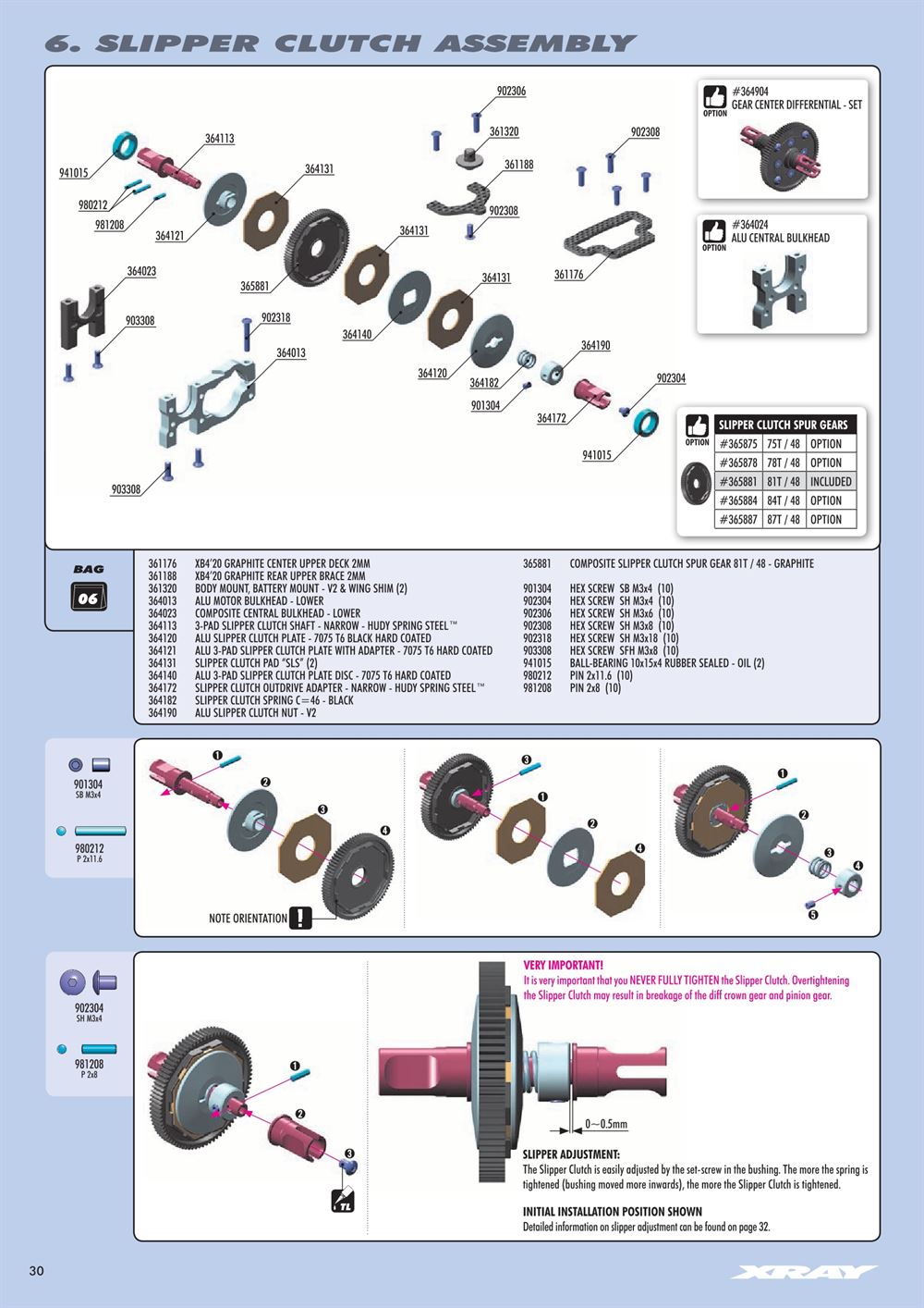Xray - XB4 2020 (XB4'20) - 4WD - Manual - Page 30