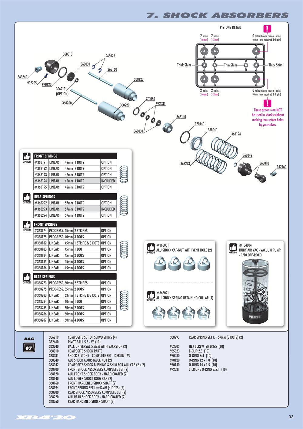 Xray - XB4 2020 (XB4'20) - 4WD - Manual - Page 33