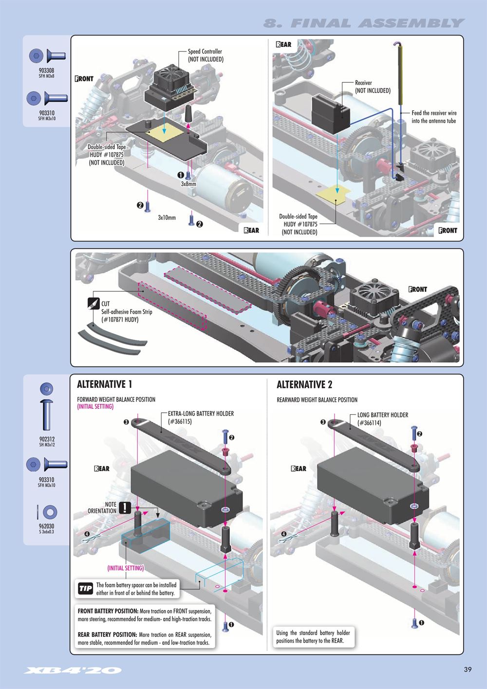 Xray - XB4 2020 (XB4'20) - 4WD - Manual - Page 39