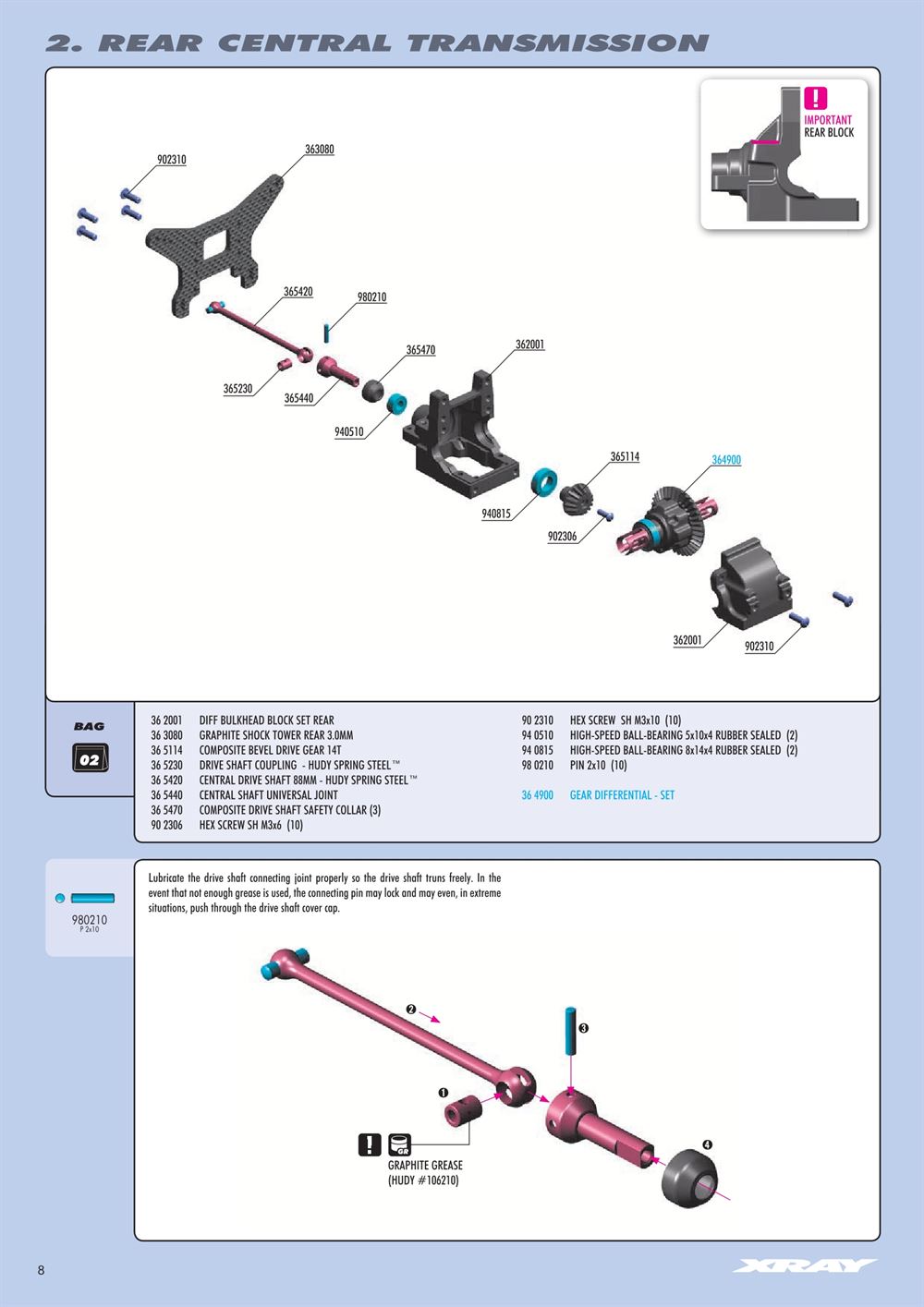 Xray - XB4 - 2WD - Manual - Page 8