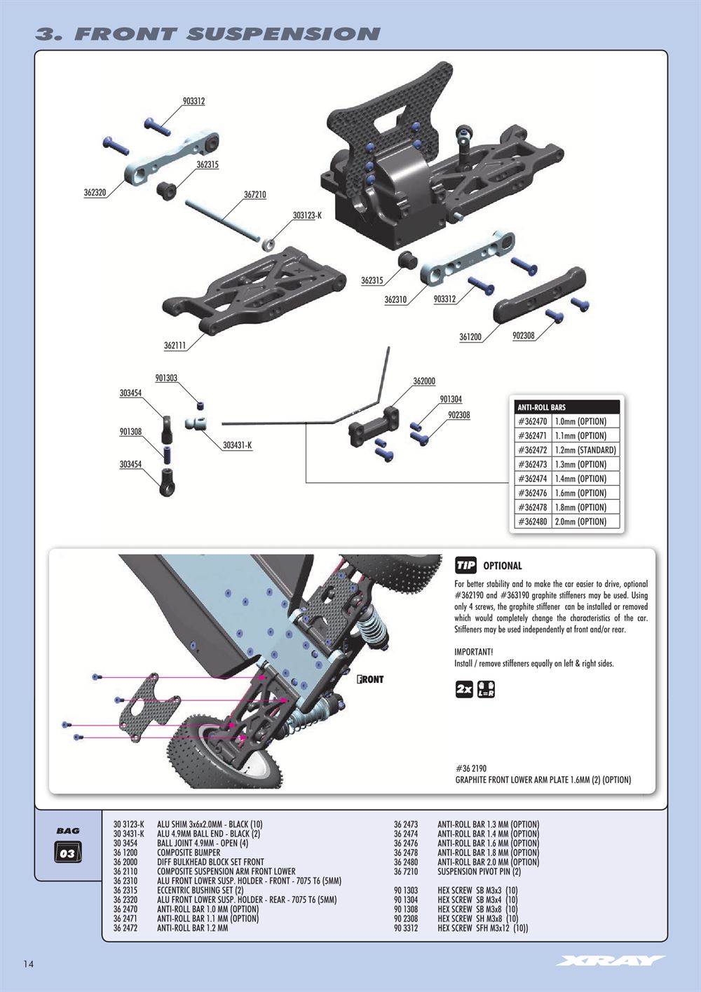 Xray - XB4 - 2WD - Manual - Page 14