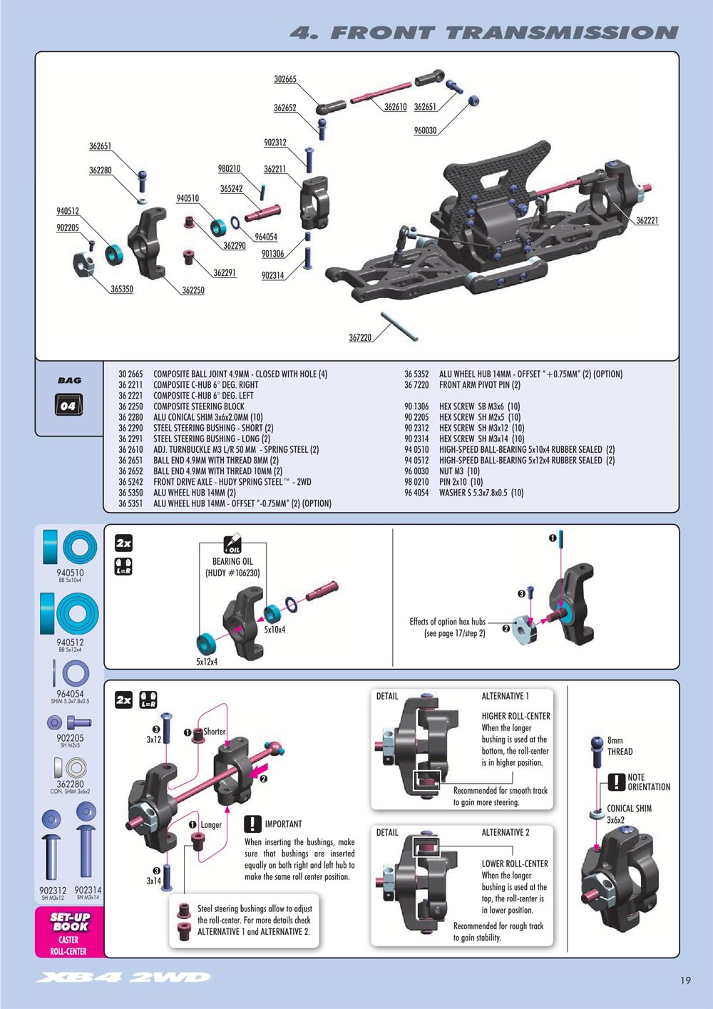 Xray - XB4 - 2WD - Manual - Page 19