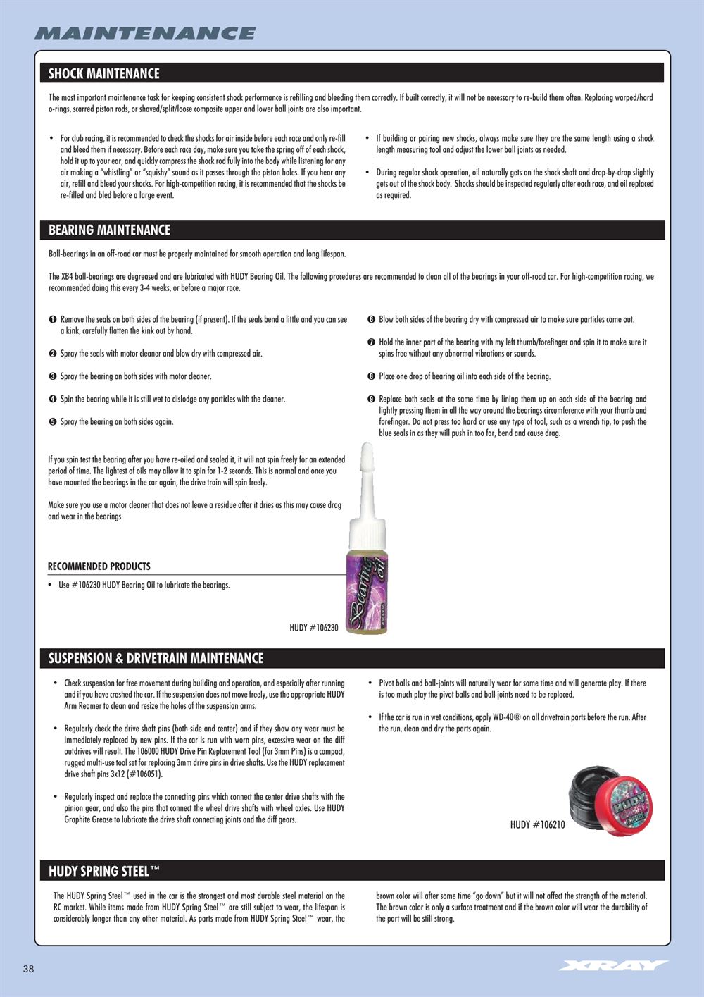 Xray - XB4 - 2WD - Manual - Page 38