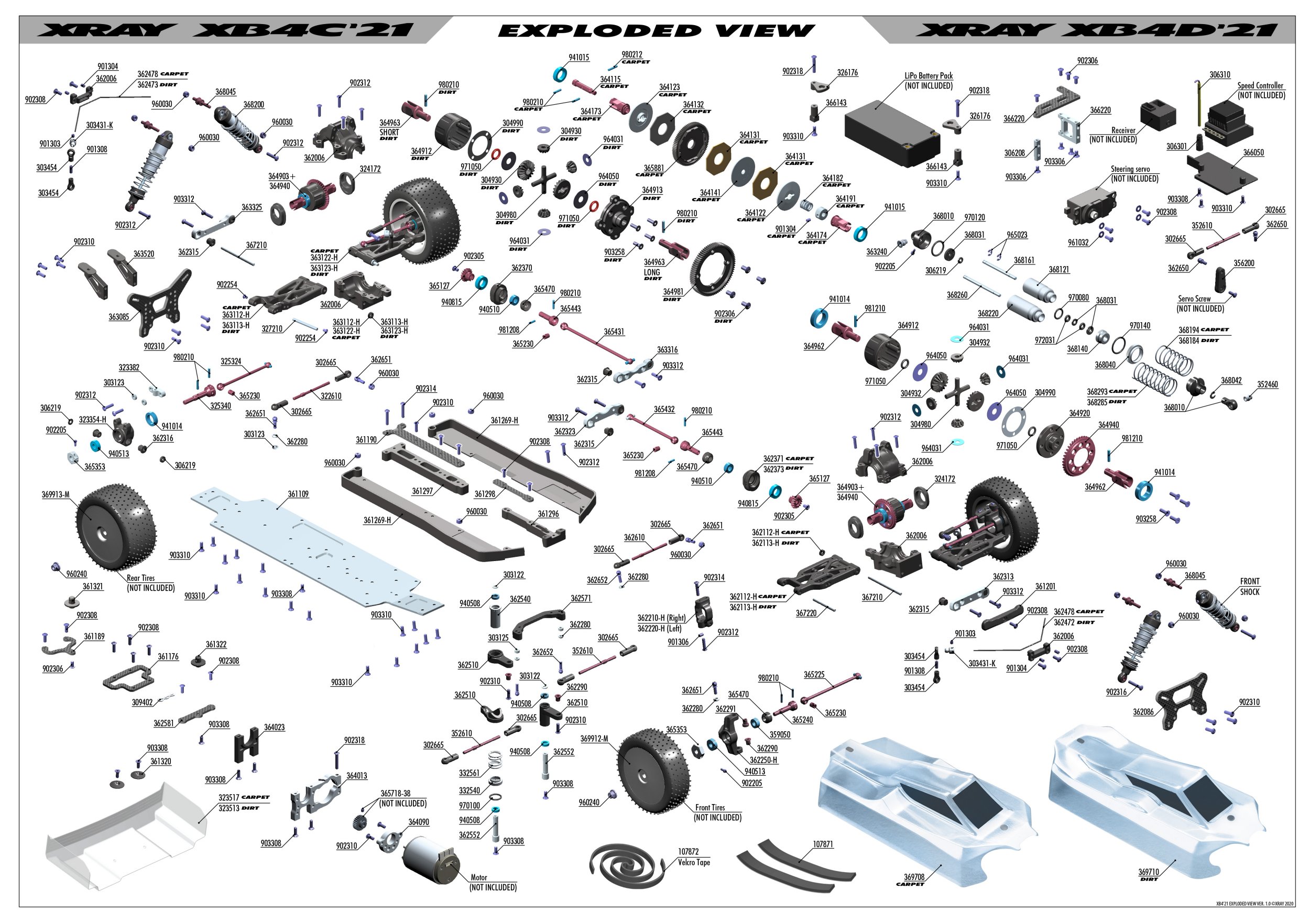 Xray - XB4C 2021 (XB4C'21) - Exploded View