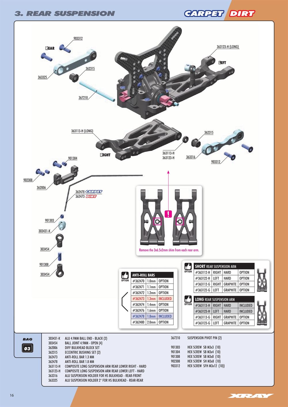 Xray - XB4D 2022 (XB4D'22) - Manual - Page 16