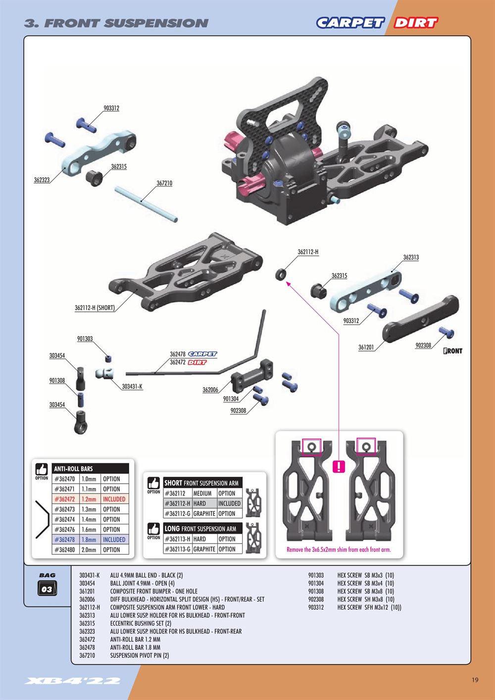 Xray - XB4D 2022 (XB4D'22) - Manual - Page 19