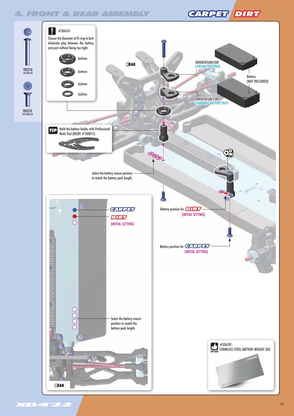 Xray - XB4D 2022 (XB4D'22) - Manual - Page 31