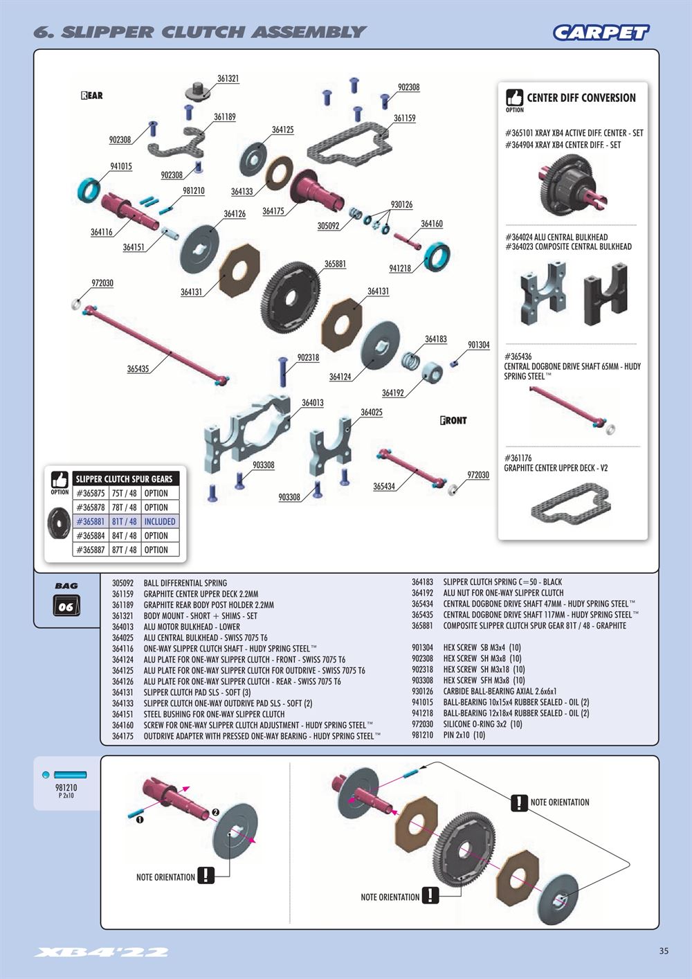 Xray - XB4D 2022 (XB4D'22) - Manual - Page 35