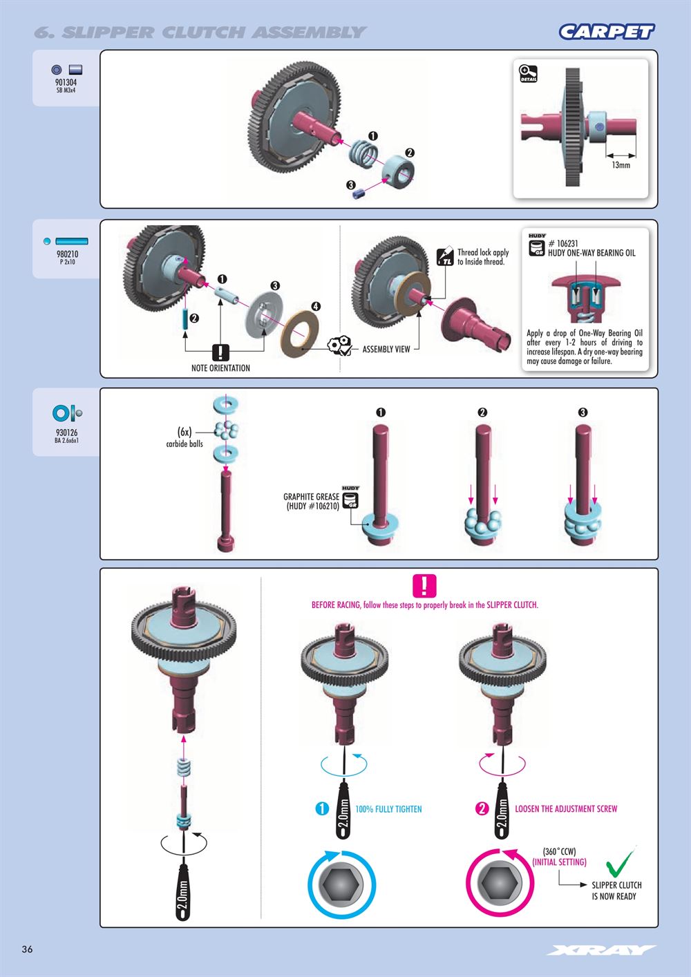 Xray - XB4D 2022 (XB4D'22) - Manual - Page 36