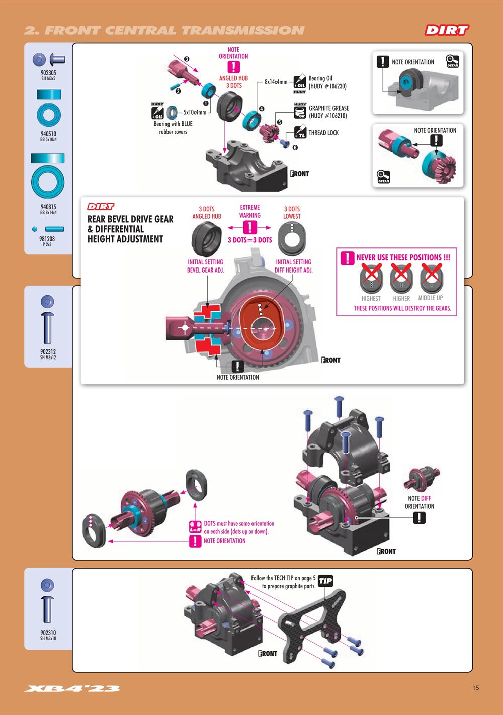 Xray - XB4D 2023 (XB4D'23) - Manual - Page 15
