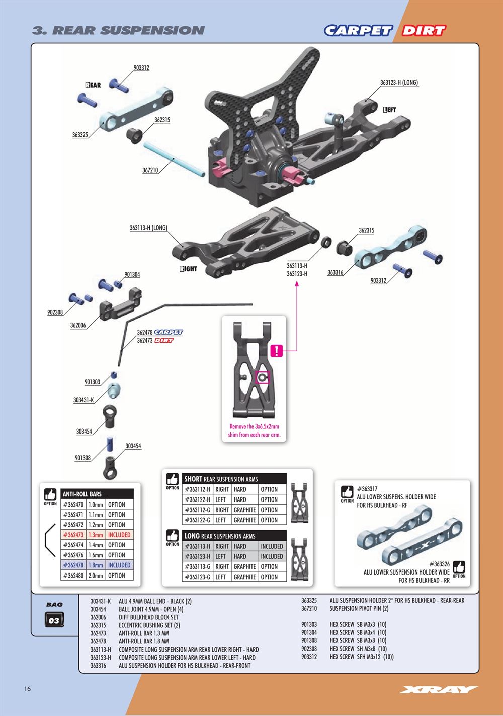Xray - XB4D 2023 (XB4D'23) - Manual - Page 16