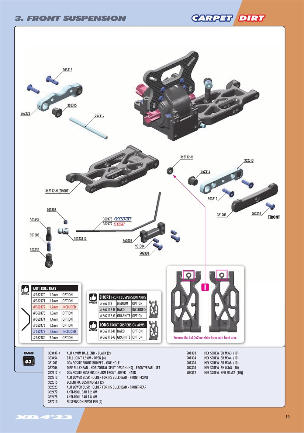 Xray - XB4D 2023 (XB4D'23) - Manual - Page 19