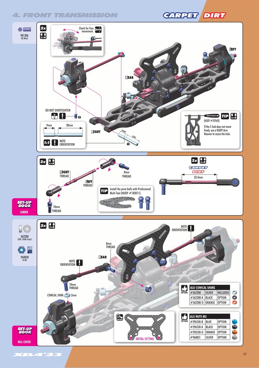 Xray - XB4D 2023 (XB4D'23) - Manual - Page 27