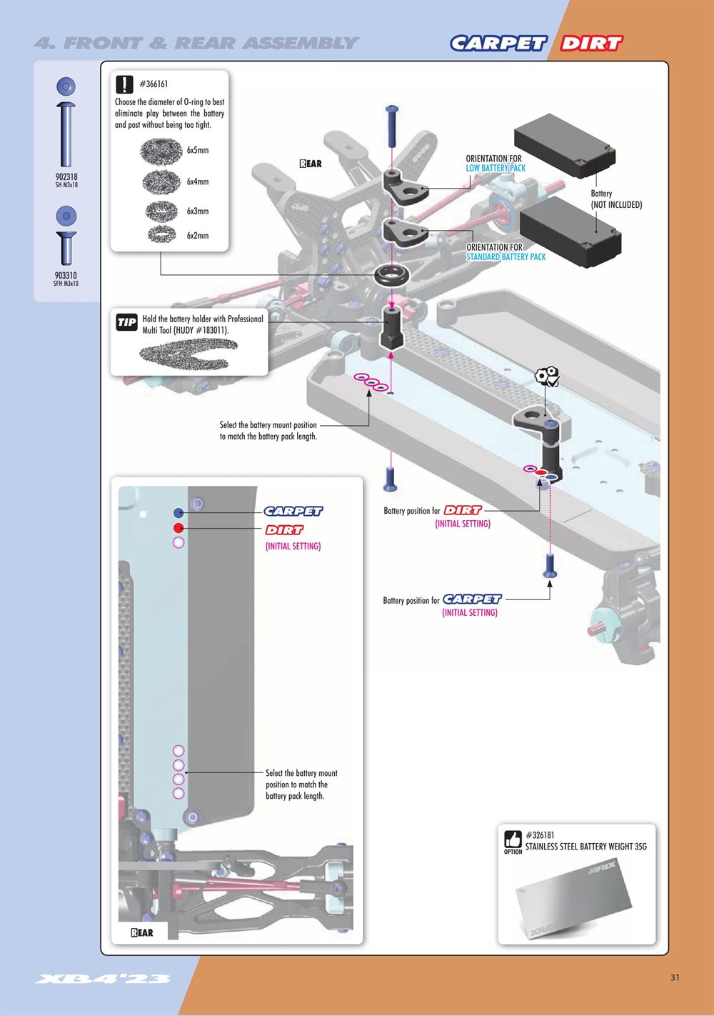 Xray - XB4D 2023 (XB4D'23) - Manual - Page 31