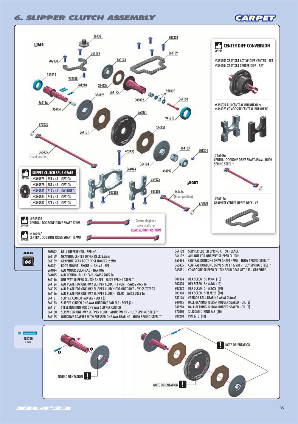 Xray - XB4D 2023 (XB4D'23) - Manual - Page 35