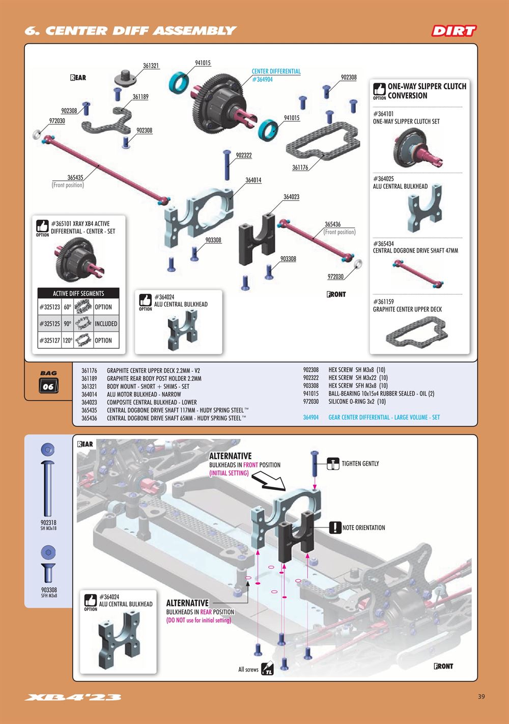 Xray - XB4D 2023 (XB4D'23) - Manual - Page 39